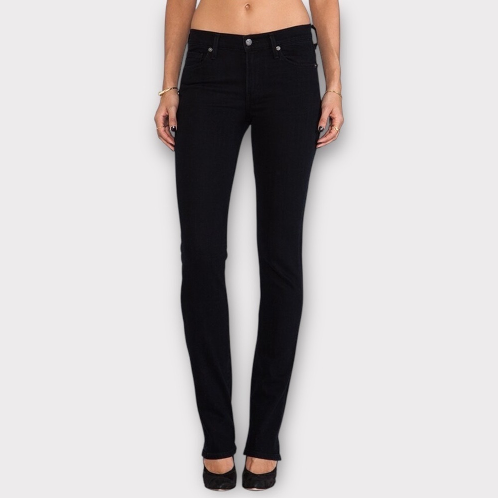 Citizens of Humanity Revolve Elson Medium Rise Straight Leg Jeans in Black sz 26